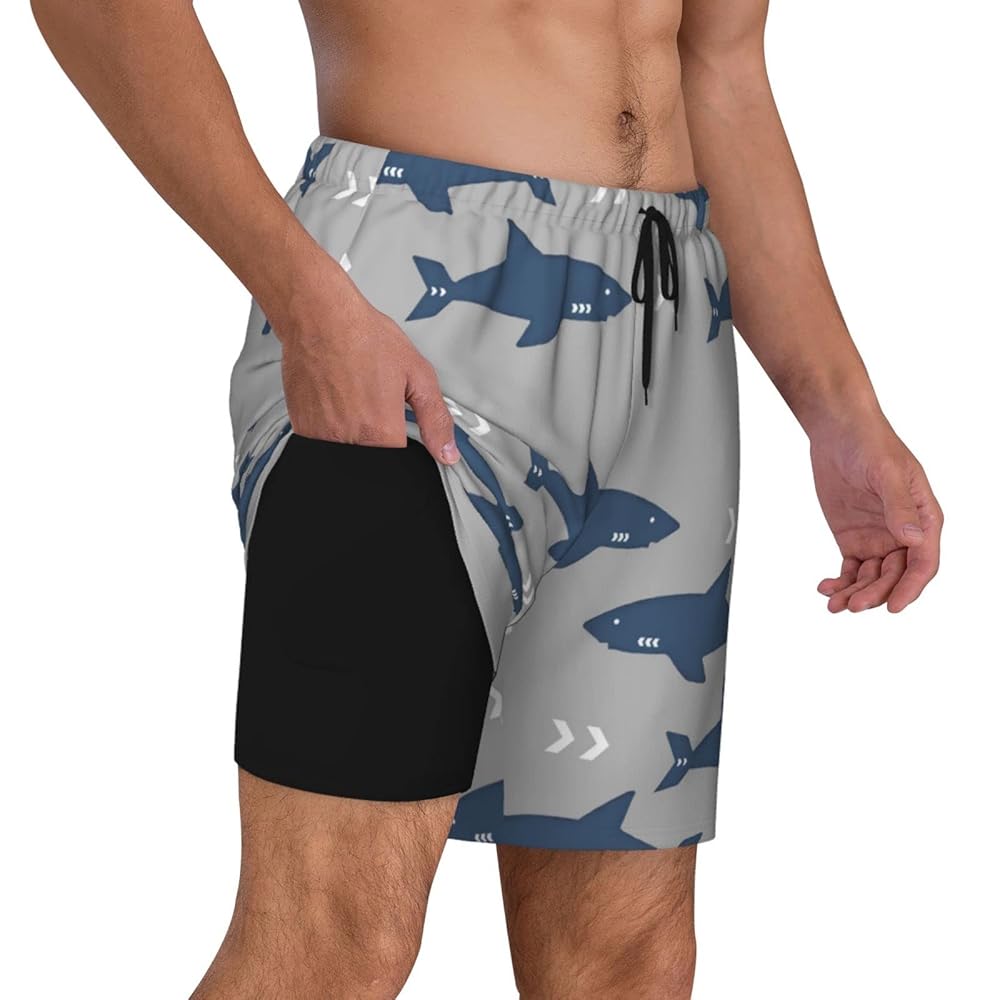 エルメス　スイムパンツ　水着　ショートパンツ　総柄  巾着ポーチ付き　L エルメス スイムパンツ 水着 ショートパンツ 総柄 巾着ポーチ